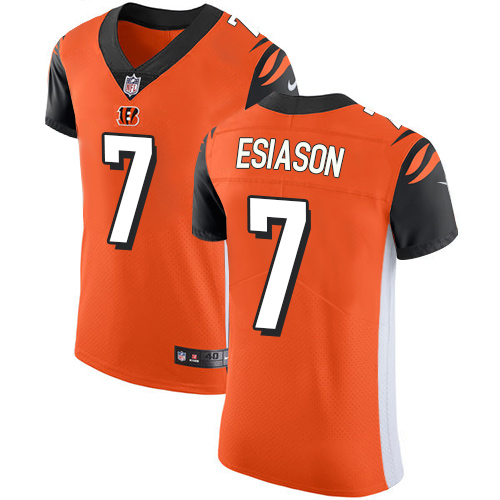 Nike Bengals #7 Boomer Esiason Orange Alternate Men's Stitched NFL Vapor Untouchable Elite Jersey - Click Image to Close
